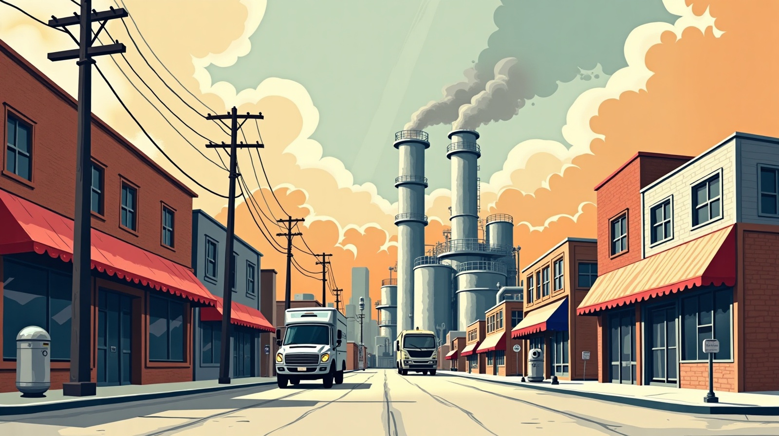 Editorial illustration: Oil shortages escalate from wars in Iran and Ukraine.